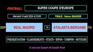 REAL MADRID - ATALANTA BERGAMO 2024 European Super Cup Final - Stats Info Predictions