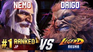 SF6 ▰ NEMO #1 Ranked JP vs DAIGO Akuma ▰ High Level Gameplay