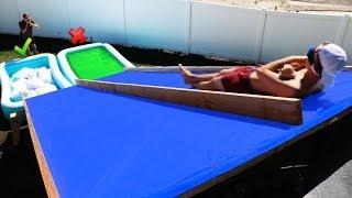 DONT Slide Down the Wrong Mystery Water Slide *GROSS POOL CHALLENGE *