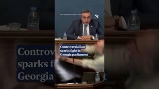 Scuffle in Georgia parliament over controversial law