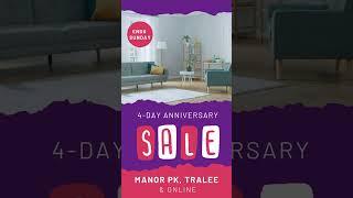 4-Day Anniversary Sale at Tralee Store Shop Online or In- store.