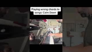 Playing Wrong Chords to Pop Songs Calm Down - Selena GomezRema #pianocover  #calmdown