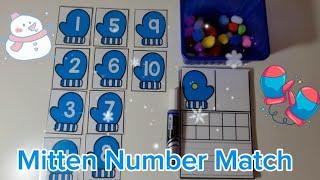 Mitten Number Match  Numbers 1 to 10  Math activities for Kids