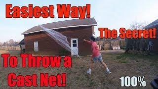 How to Throw a Cast Net  The 1 SECRET  Easiest Way 