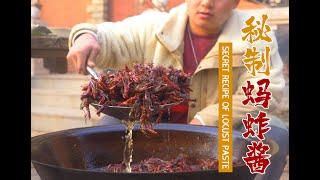 乡村特色美食秘制蚂蚱酱，一口吃回小时候！ 赤脚小鲜  Secret Chinese Recipe of Locust Paste