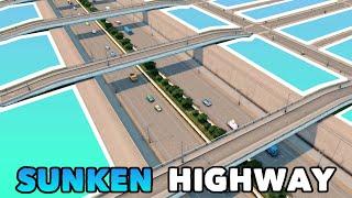How to build a Sunken Highway with quays in Cities Skylines  No Mods Tutorial for PCXBoxPS4