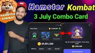 Hamster Kombat combo card combo daily hamster Kombat daily combo card code 3 July 2024 combo card