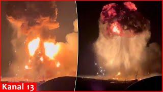 Video footage of Russian airfield in Rostov hit by Ukraine and strong explosion that follows