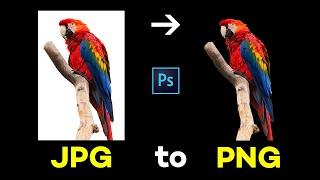 HOW TO CONVERT JPG to PNG IMAGE QUICKLY IN PHOTOSHOP  Tutorial  Easy Steps