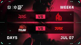 JDG vs AG - TYL vs FPX - Week 4 Day 5 - VCT CN Stage 2