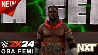 WWE2K24 Oba Femi Entrance w Theme & GFX Pack  WWE2K24 Crazy Pc Mods