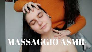 ASMR ITA  SESSIONE DI MASSAGGIO RILASSANTE SHOULDERS NECK AND SCALP MASSAGE