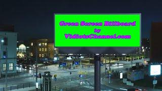 4 Green Screen Sign Background Effects Billboard City Sidewalk & Building Signs