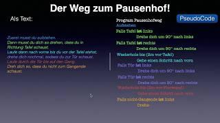 Informatik 7 - Darstellung von Algorithmen 1 - Pseudocode