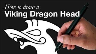 How to Draw a Viking Age Dragon Head — Ringerike Style