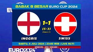 Hasil 8 Besar Piala Eropa 2024  INGGRIS 1 5-3 1 SWISS  LIVE RCTI TADI MALAM EURO 2024
