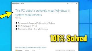 Bypass this pc doesnt currently meet windows 11 system requirements - How To Fix Upgrade Error 