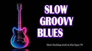 Slow Groovy Blues Backing Track in F#m bpm 70