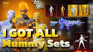 MUMMY SET CRATE OPENING  I GOT ALL SETS   INFERNO FIEND FIRE MUMMY CRATE OPENING  PUBG MOBILE