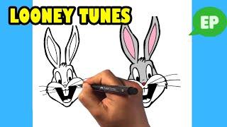 How to Draw Bugs Bunny - Looney Tunes- Step by Step Beginners