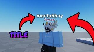 How To Make Name Tags In Roblox Studio