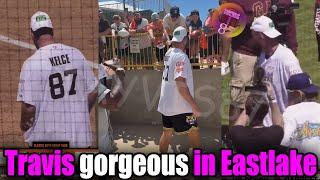 Travis Kelce looks GORGEOUS attending at the Celebs softball game in Eastlake