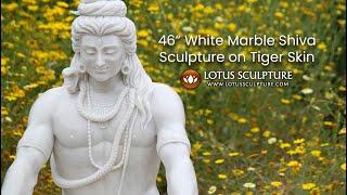 46 White Marble Shiva on the Shores of Ganges www.lotussculpture.com