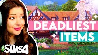 Building a House Using the Deadliest Items in The Sims 4  Sims 4 Build Challenge