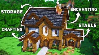 Minecraft Large Farmhouse Tutorial how to build