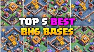 Top 5 New Builder Hall 6 Base Links 2023  best bh6 top5 bases