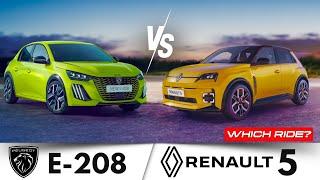 Renault 5 E-Tech vs. Peugeot E-208 The Ultimate 2024 Electric Duel  Which Ride?