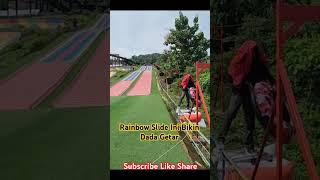 Dada Bergetar Main Rainbow Slide Denagn Kecepatan Tinggi  #viral #seru #tegang #asik