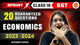 20 Most Important 100% Guaranteed  Questions from Economics Class 10  #SST