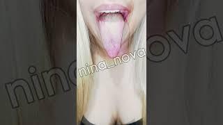 Long tongue blonde in the morning white coating