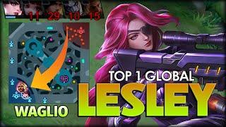 Underestimated Marksman? Watch & Learn WAGLIO Top 1 Global Lesley - Mobile Legends Bang Bang