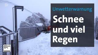 Herbstwetter bringt Regen und Schnee  BR24