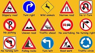 40 Important ROAD SIGNS That You Need To Know When Driving  Traffic Signs  English Vocabulary