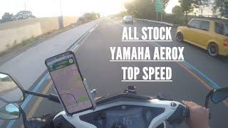 All STOCK Yamaha Aerox 155 TOP SPEED