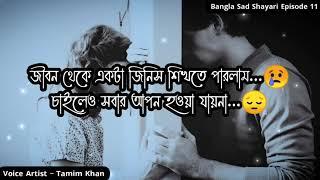 চাইলেও সবার আপন হওয়া যায়না  Bangla Sad Shayari  Episode 11  Voice Artist Tamim Khan