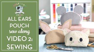 How to Sew a Curved Top Zip Pouch with Ears Part 2 of the All Ears Sew Along