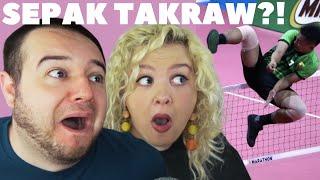 First Time Watching Sepak Takraw  Top 5 Sepak Takraw Strikers  American Couple REACTION