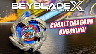 BEYBLADE X - COBALT DRAGOON UNBOXING FIRST LEFT SPIN BEY
