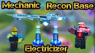 Mechanic Recon Base and Electricizer Solo Expert Mode Roblox Tower Blitz