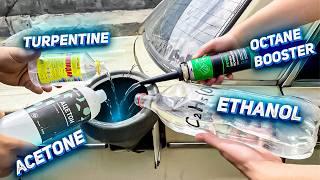 We add acetone and other fluids to gasoline - what will happen?
