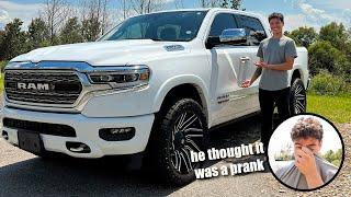 SURPRISING MY HUSBAND WITH HIS DREAM TRUCK *that hes been trying to save up for*