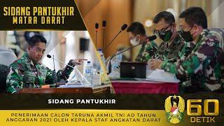 Sidang Pantukhir Penerimaan Calon Taruna Akmil TA. 2021 oleh Kepala Staf Angkatan Darat