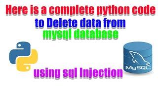 How to write python code to perform delete operation on mysql database.