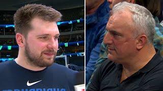 Luka Doncic calls his dads appearances at his games amazing  NBA on ESPN