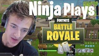 Ninja First Fortnite Game on Stream Fortnite Gameplay