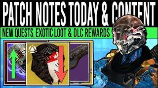 Destiny 2 NEW PATCH CHANGES & EXOTIC CHANGES Eververse LOOT New Quests Vendors Rewards July 2